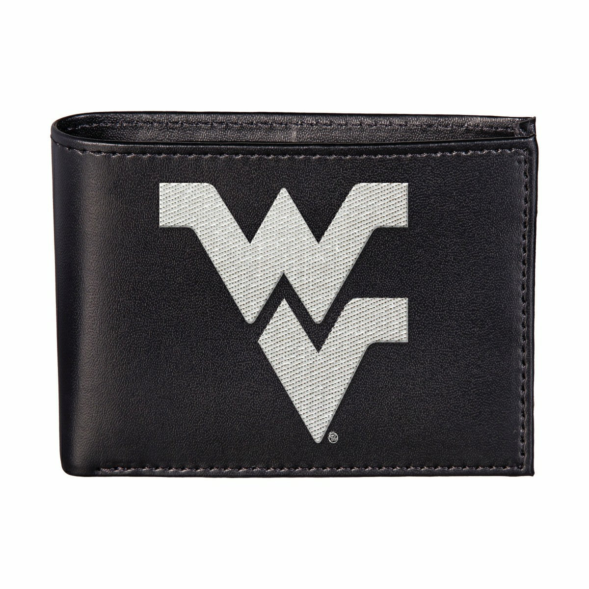 West Virginia University Black Bi-Fold Embroidered Wallet