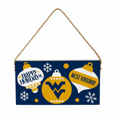 West Virginia University Holiday Wood Wall Sign, 6x11