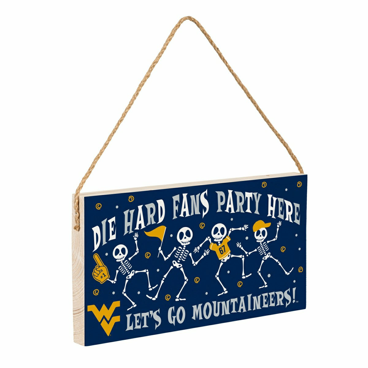 West Virginia University Halloween Wood Wall Sign, 6x11