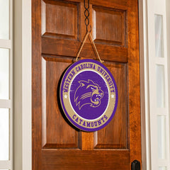 Western Carolina University Round Door Décor with Hanging Rope, 18x18