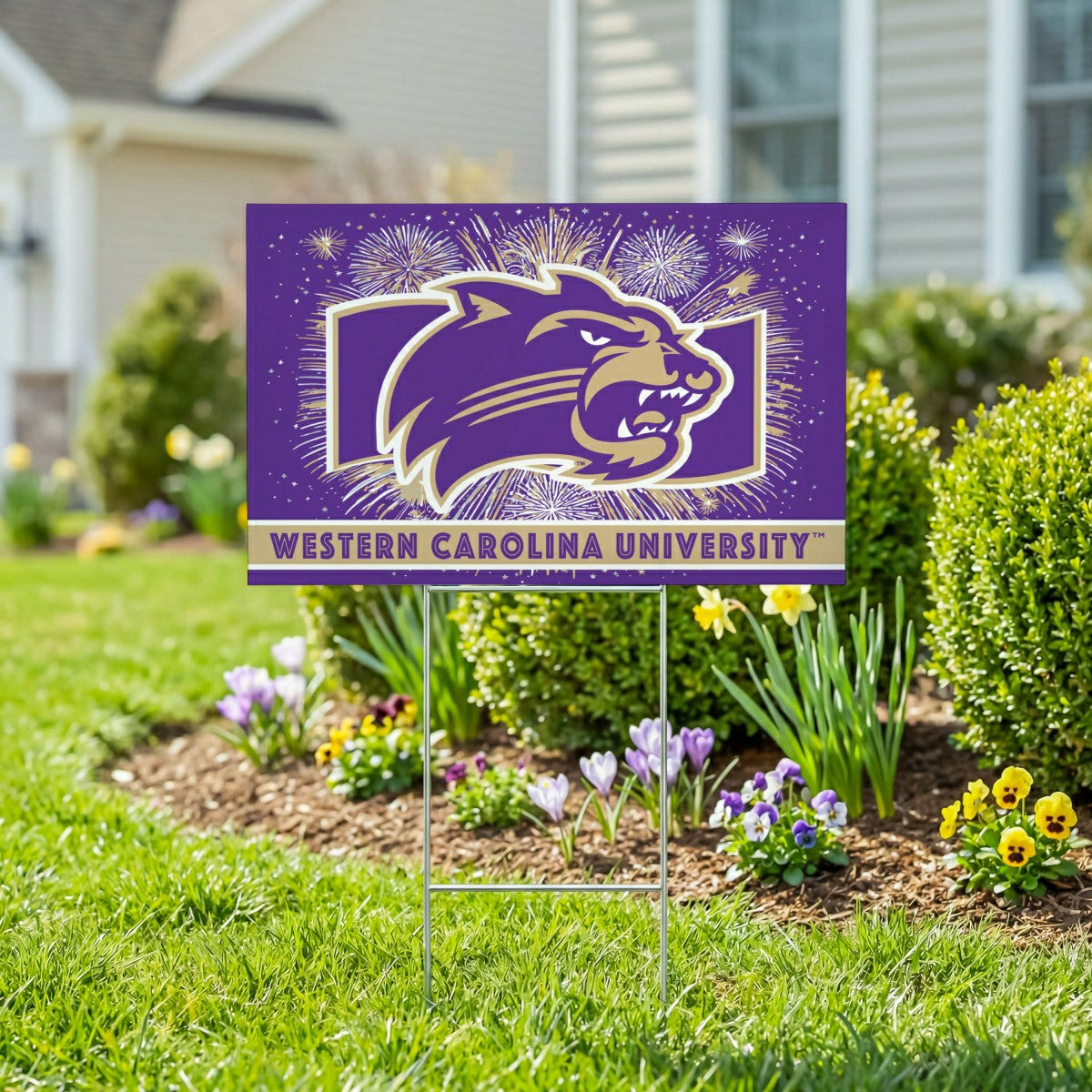 Western Carolina University Yard Sign, Patriotic