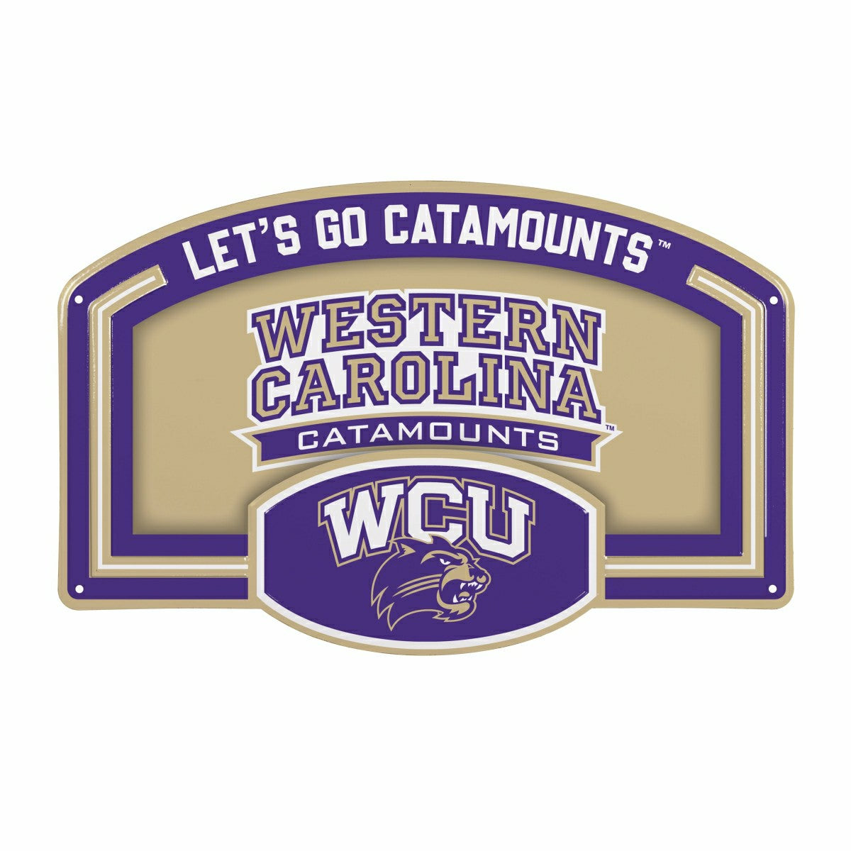 Western Carolina University USA Embossed Steel Wall Sign, 11" x 17"