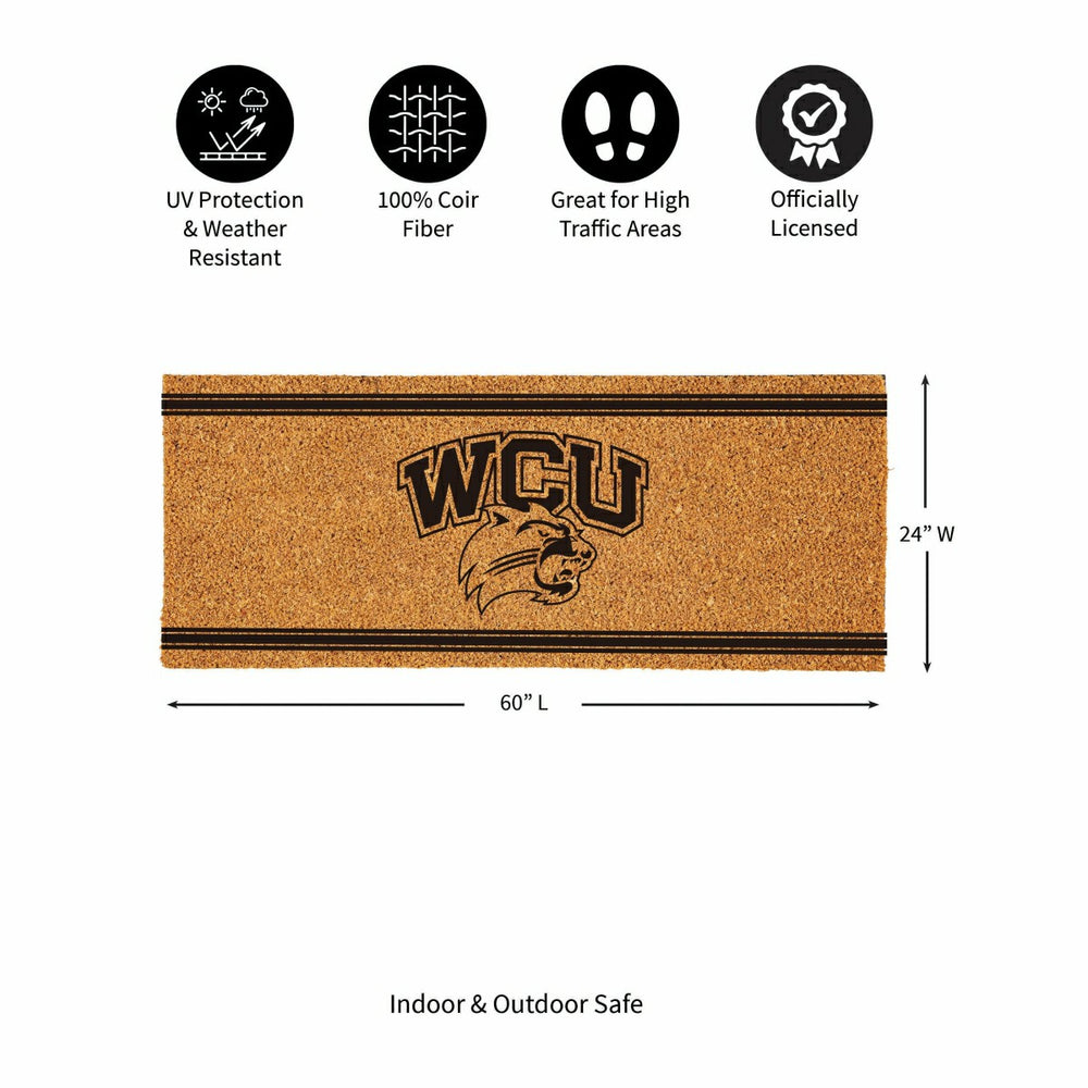 Western Carolina University Extra Large One Color Coir Mat, 60"x24"