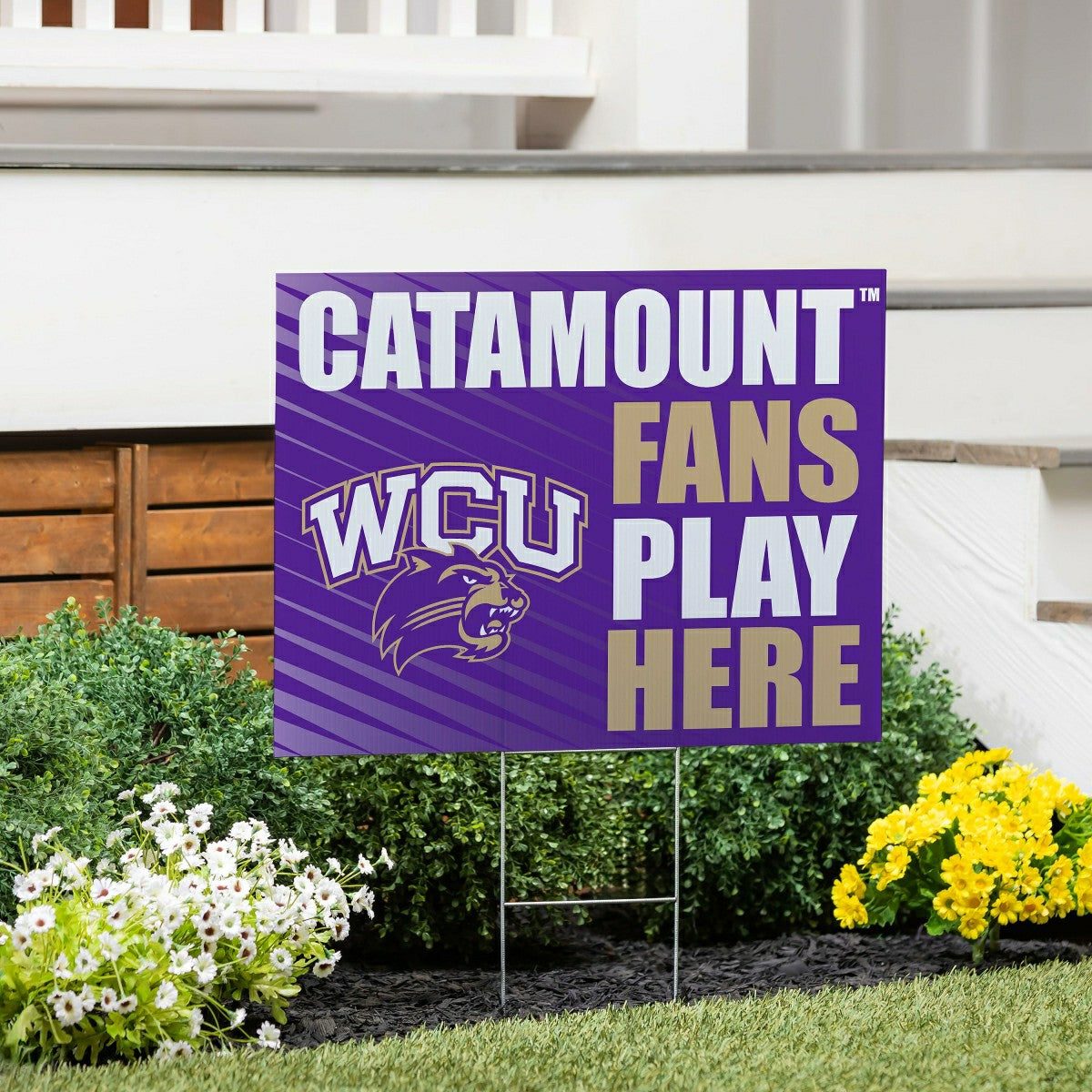 Western Carolina University Coroplast Yard Sign "Fans Play Here"