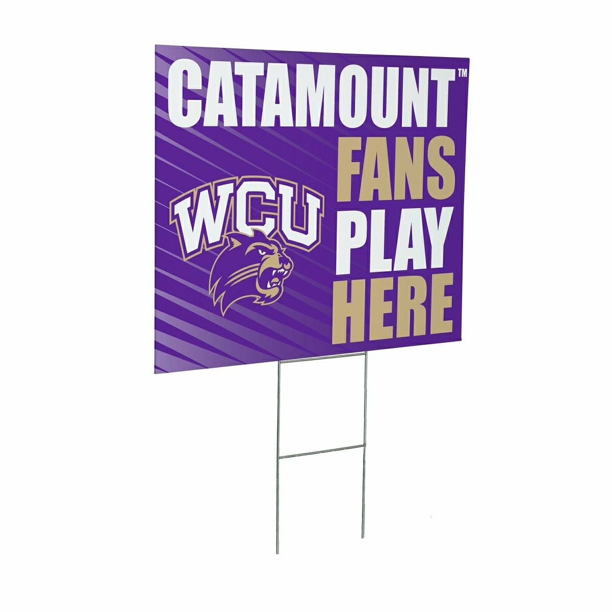 Western Carolina University Coroplast Yard Sign "Fans Play Here"