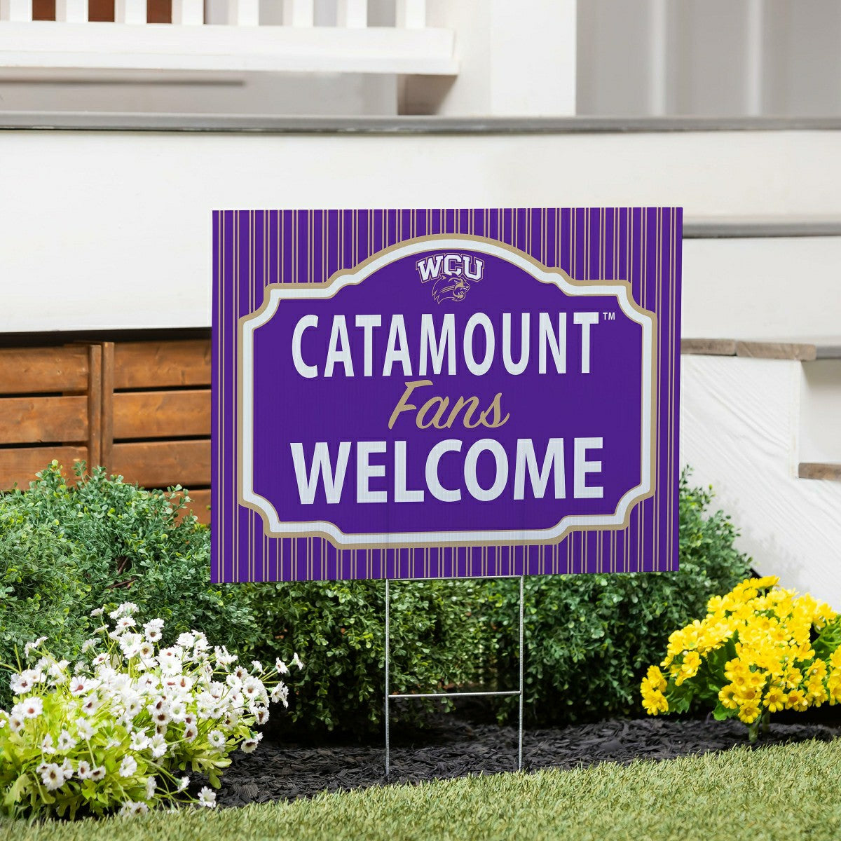 Western Carolina University Coroplast Yard Sign, "Fans Welcome"