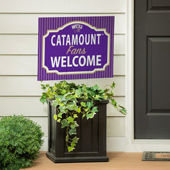 Western Carolina University Coroplast Yard Sign, "Fans Welcome"