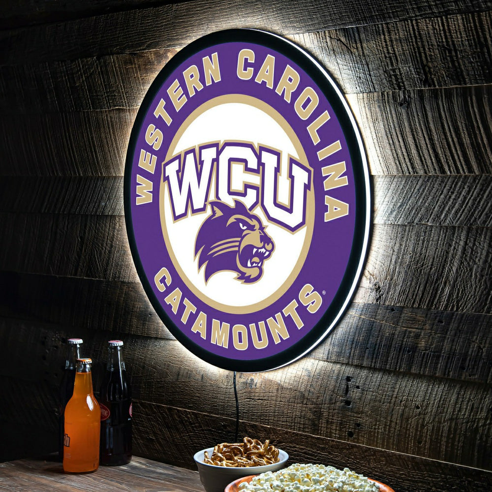 LED Wall Decor, Round, Western Carolina University