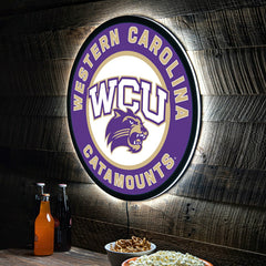LED Wall Decor, Round, Western Carolina University
