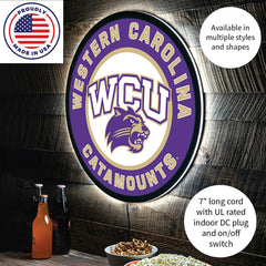 LED Wall Decor, Round, Western Carolina University