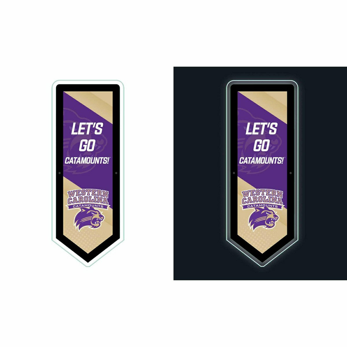 LED Wall Decor, Pennant, Western Carolina University