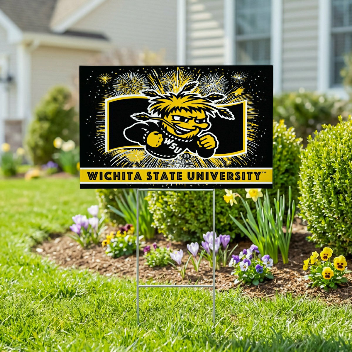 Wichita State University Yard Sign, Patriotic