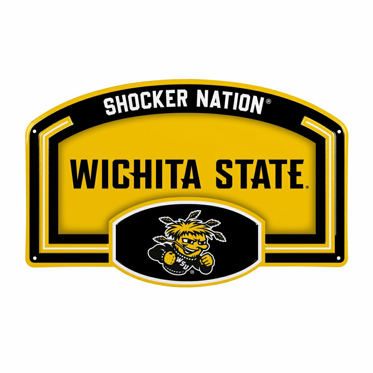 Wichita State University USA Embossed Steel Wall Sign, 11" x 17"
