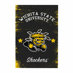 Wichita State University Wood Wall Sign, 16x24