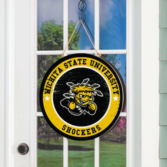 Wichita State University Round Door Décor with Hanging Rope, 18x18