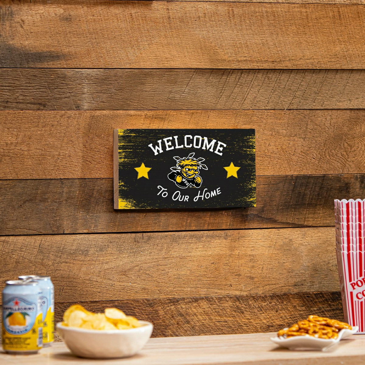 Wichita State University Wood Wall Sign, 6x11