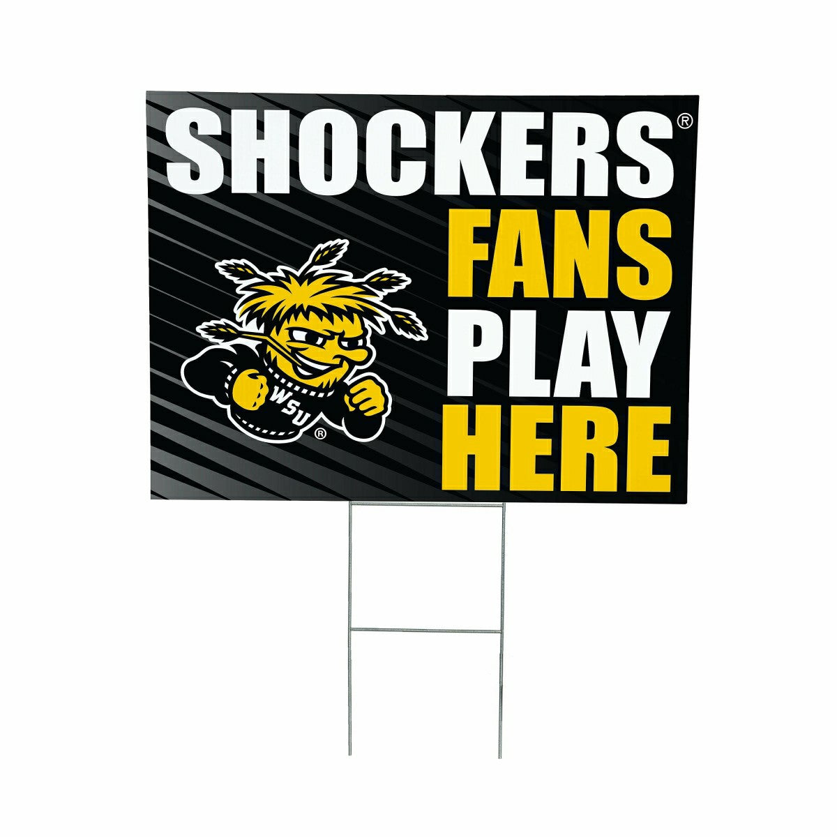 Wichita State University Coroplast Yard Sign "Fans Play Here"