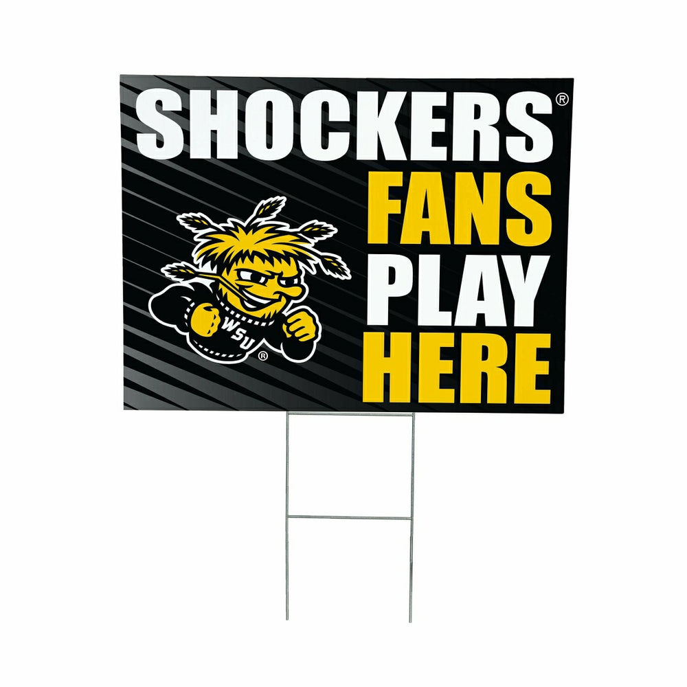 Wichita State University Coroplast Yard Sign "Fans Play Here"