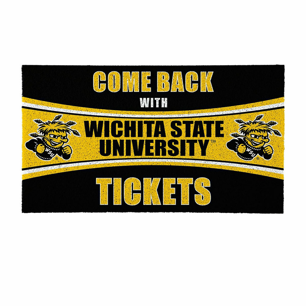 28" x 16" PVC Trapper Mat, Come Back with Tickets, Wichita State Unive