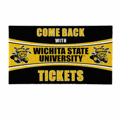28" x 16" PVC Trapper Mat, Come Back with Tickets, Wichita State Unive
