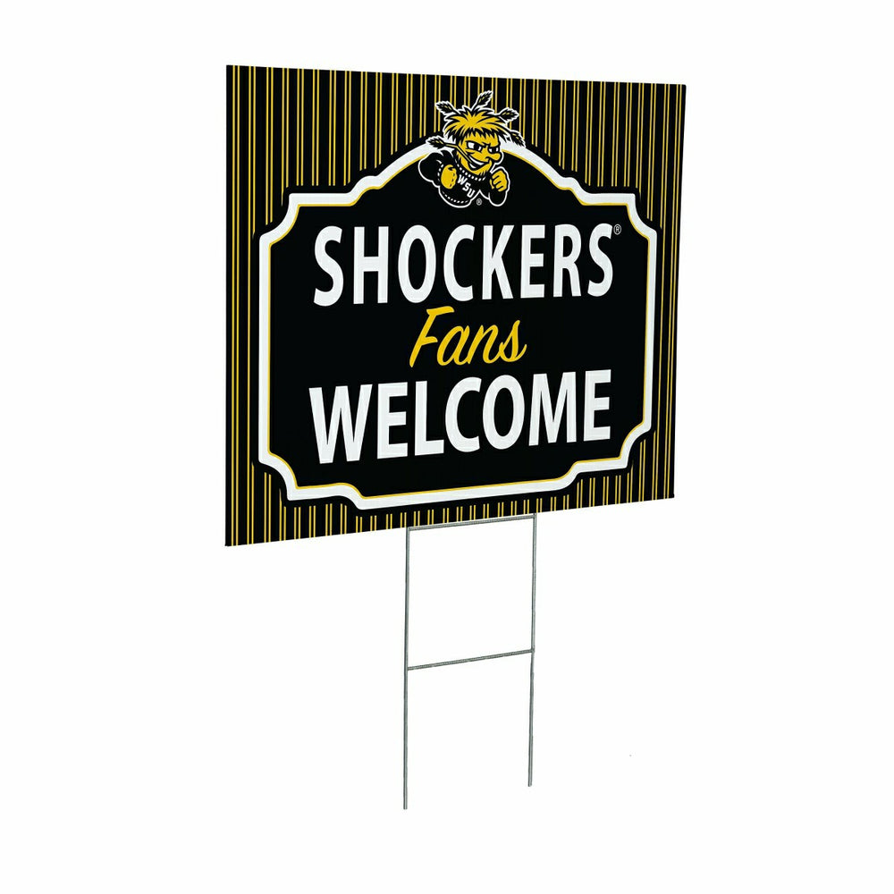 Wichita State University Coroplast Yard Sign, "Fans Welcome"