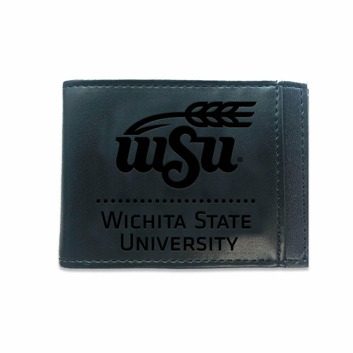 Front Pocket Wallet w/ RFID Blocking, Wichita State University, Black