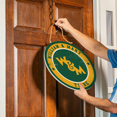 William & Mary Round Door Décor with Hanging Rope, 18x18