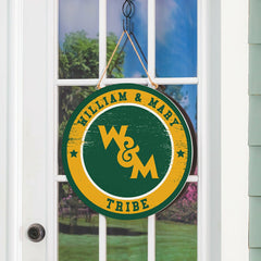 William & Mary Round Door Décor with Hanging Rope, 18x18
