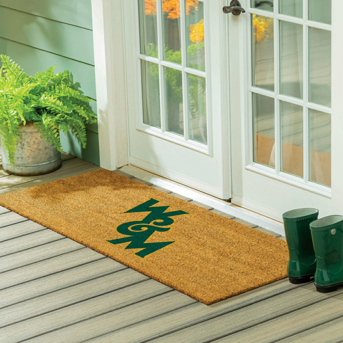William & Mary Extra Large Full Color Coir Mat, 60"x24"