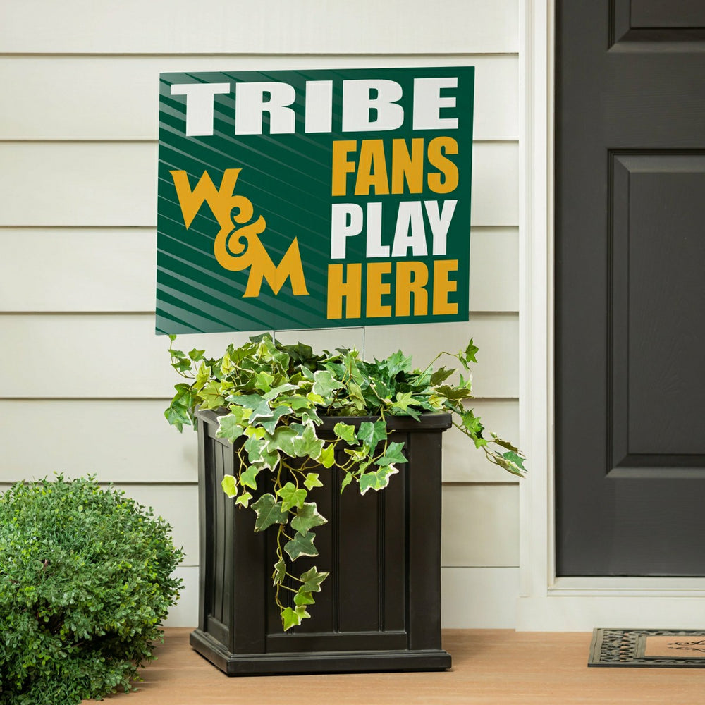 William & Mary Coroplast Yard Sign "Fans Play Here"