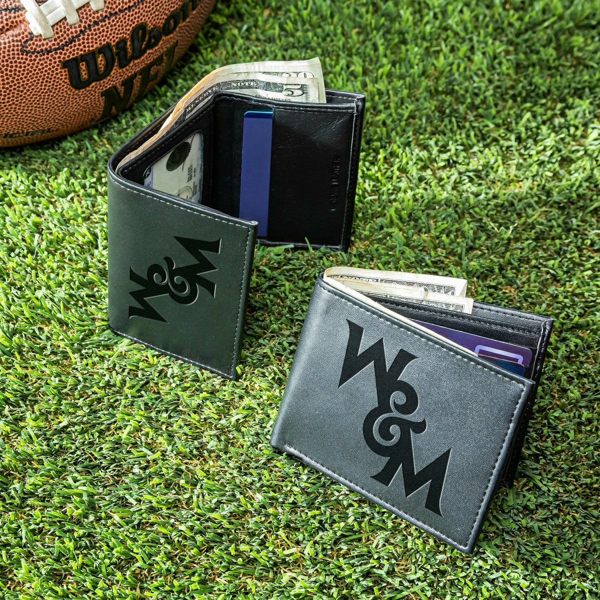 William & Mary, Bi-Fold and Tri-Fold Wallet Gift Set, Black