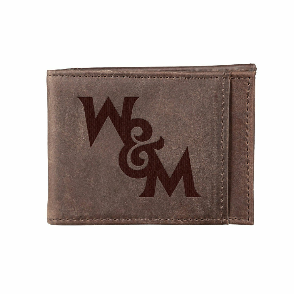 Front Pocket Wallet w/ RFID Blocking, William & Mary, Brown