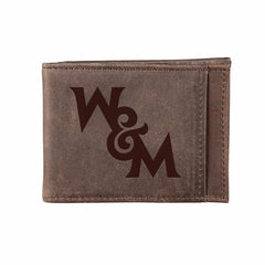 Front Pocket Wallet w/ RFID Blocking, William & Mary, Brown