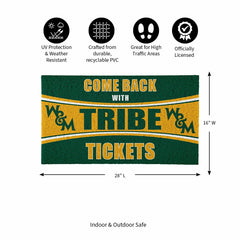 28" x 16" PVC Trapper Mat, Come Back with Tickets, William & Mary