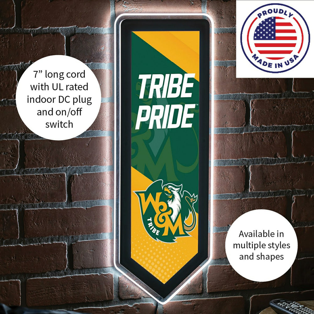LED Wall Decor, Pennant, William & Mary