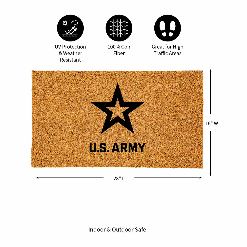 Coir Mat, 16"x28", US Army