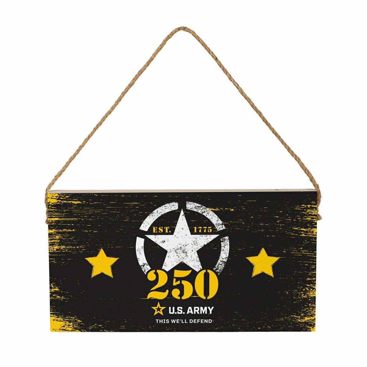 US Army, 250th Anniversary Wood Wall Sign, 6x11