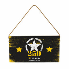 US Army, 250th Anniversary Wood Wall Sign, 6x11