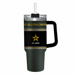 40oz Stainless Steel Canyon Cup w/ Straw, US Army