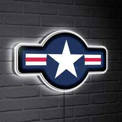US Air Force LED Wall Decor, Glazelite, Roundel Logo