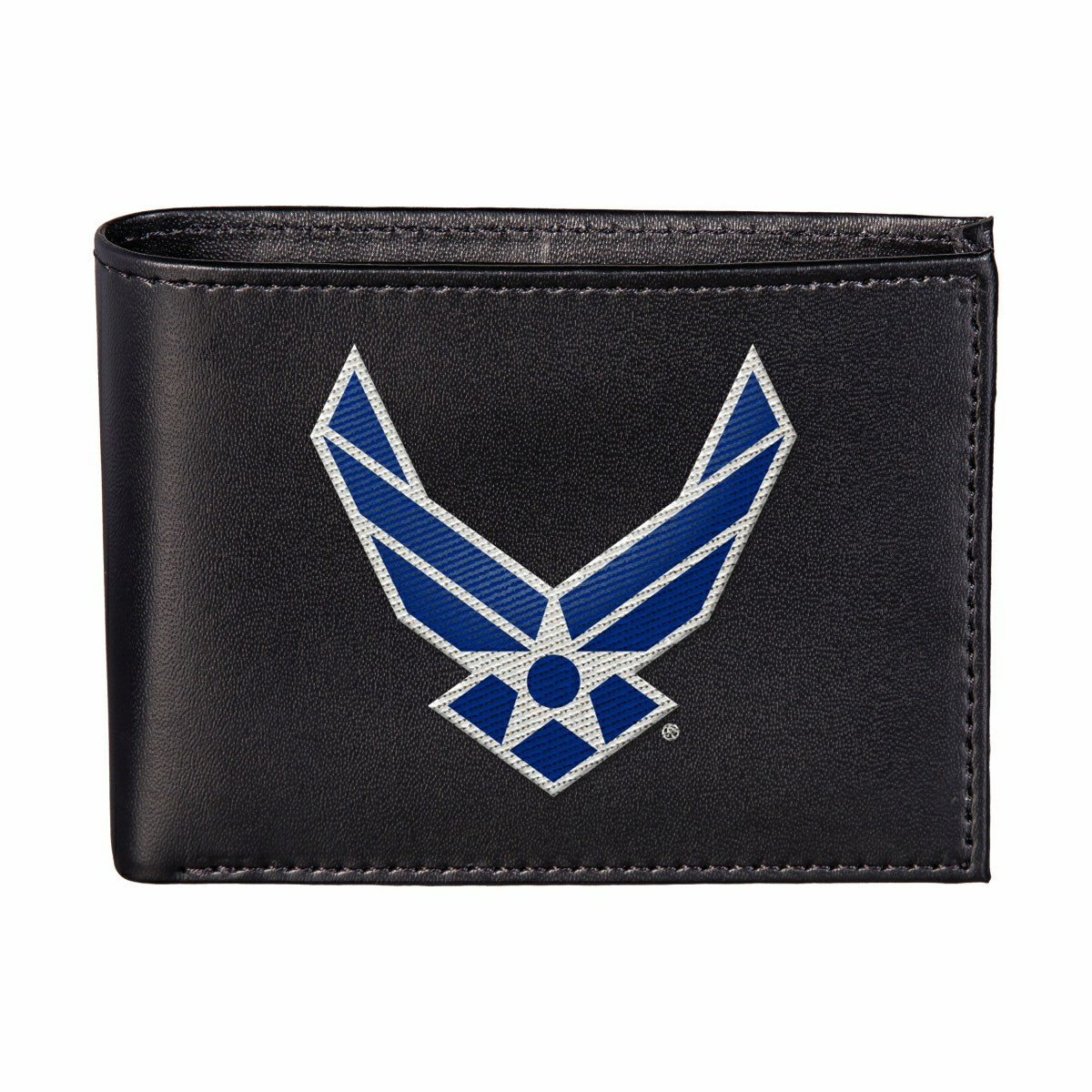 U.S. Air Force Black Bi-Fold Embroidered Wallet w/ RFID Blocking