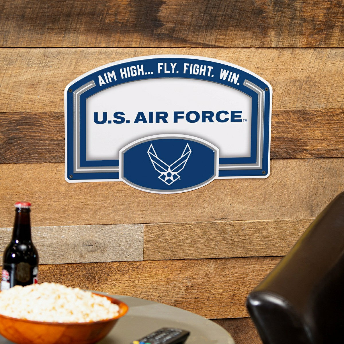 US Air Force USA Stamped Steel Wall Sign, 11" x 17"