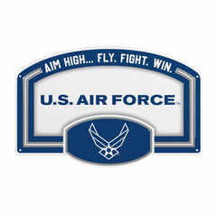 US Air Force USA Stamped Steel Wall Sign, 11" x 17"