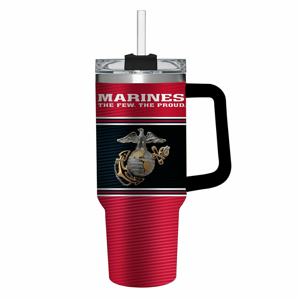 40oz Stainless Steel Canyon Cup w/ Straw, US Marine Corps