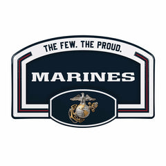 US Marine Corps USA Stamped Steel Wall Sign, 11" x 17"