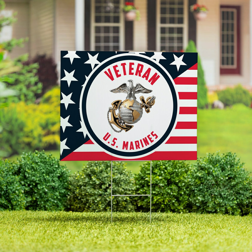 US Marine Corps Coroplast Yard Sign