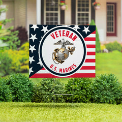 US Marine Corps Coroplast Yard Sign