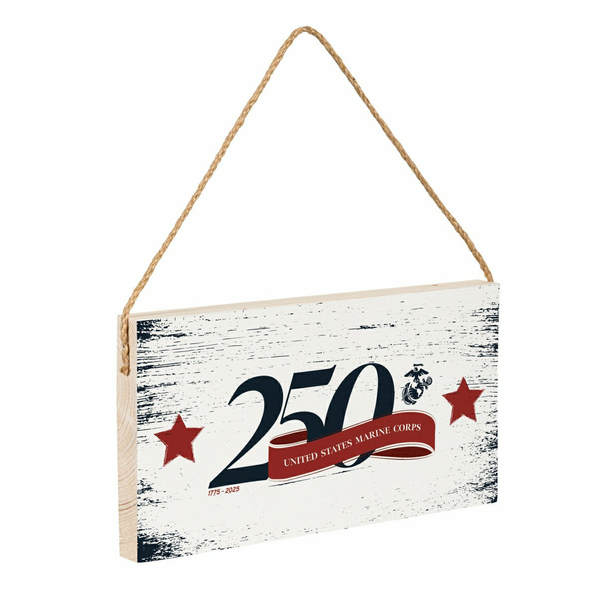 US Marine Corps, 250th Anniversary Wood Wall Sign, 6x11