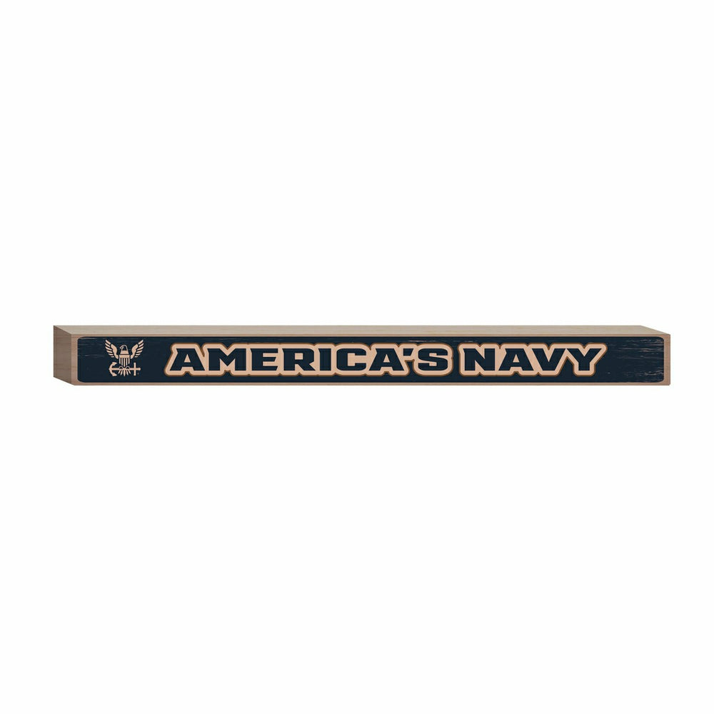 US Navy Engraved Wood Sign, 1.5" x 18"