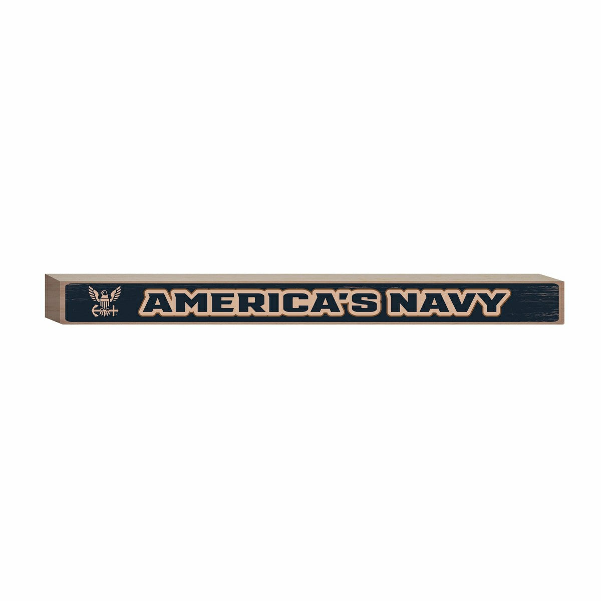 US Navy Engraved Wood Sign, 1.5" x 18"